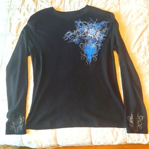 Y2k affliction style shirt